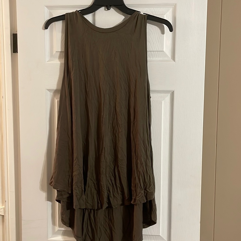 Lane Bryant green sleeveless blouse
